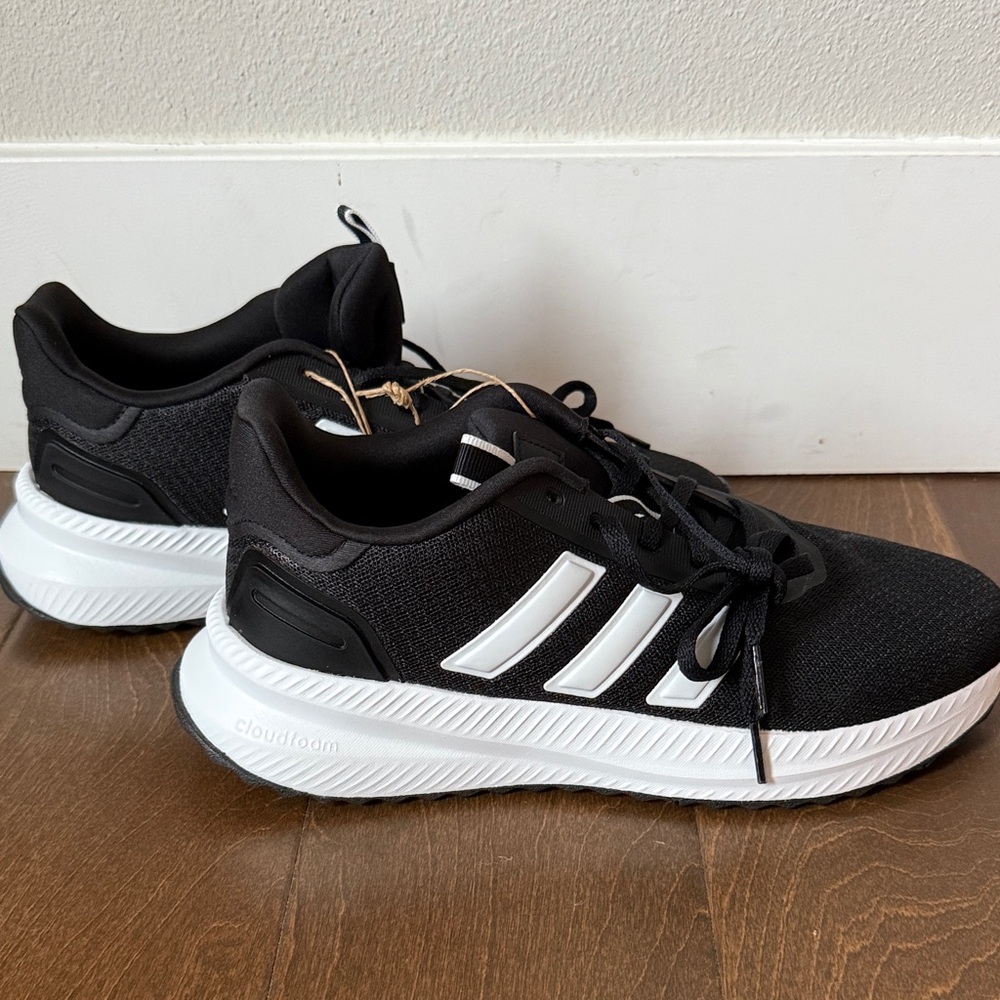 Adidas Cloudfoam Black and White Athletic Shoes